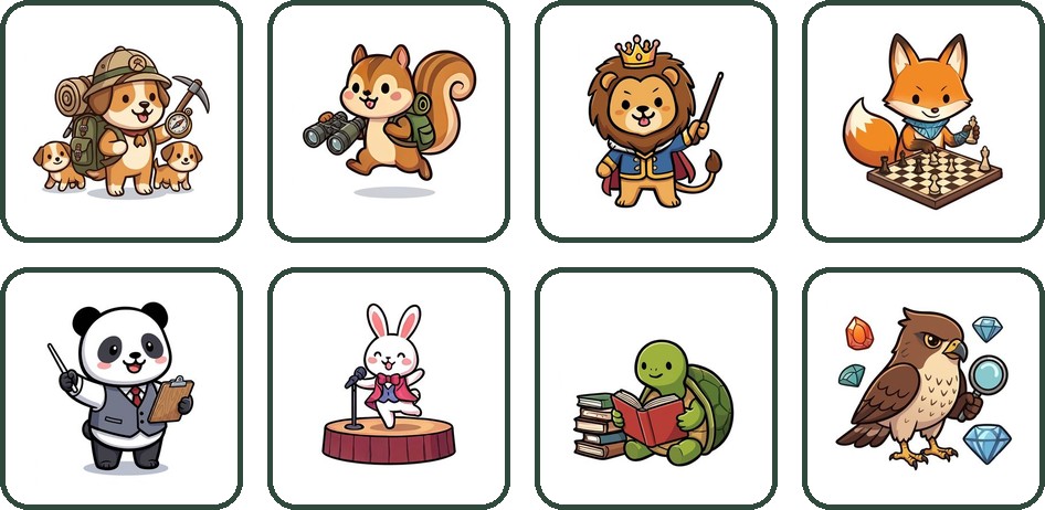 働き方タイプ診断16のキャラクター